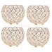 4pcs 10cm Crystal Beads Candle Holder Banquet Party Table Centerpieces_Gold   302711612917